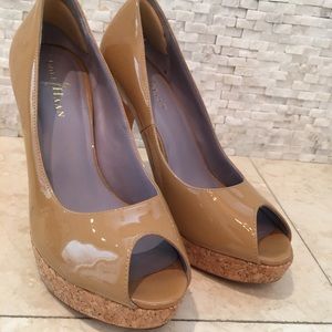 Cole Haan Cork Platform Patent Leather Shoes